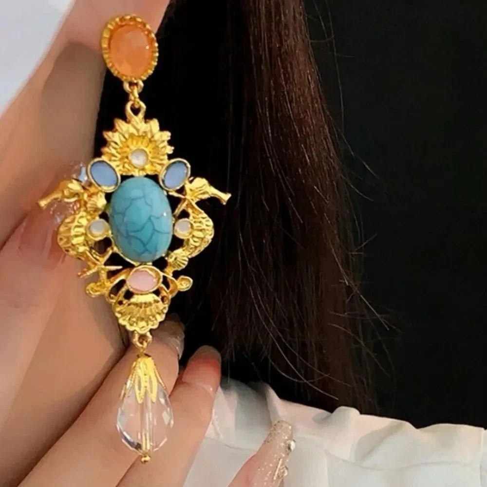 ✨🆕✨Stunning Boho Statement Oval Dramatic Tassel Statement Earrings✨